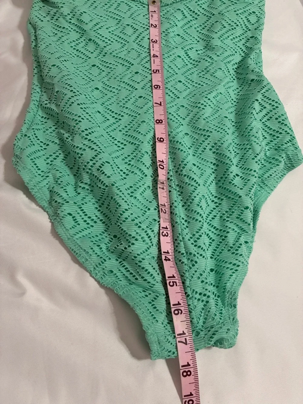 CATALINA one-piece Swim suit Large (12-14) Kelky Green adjustable straps